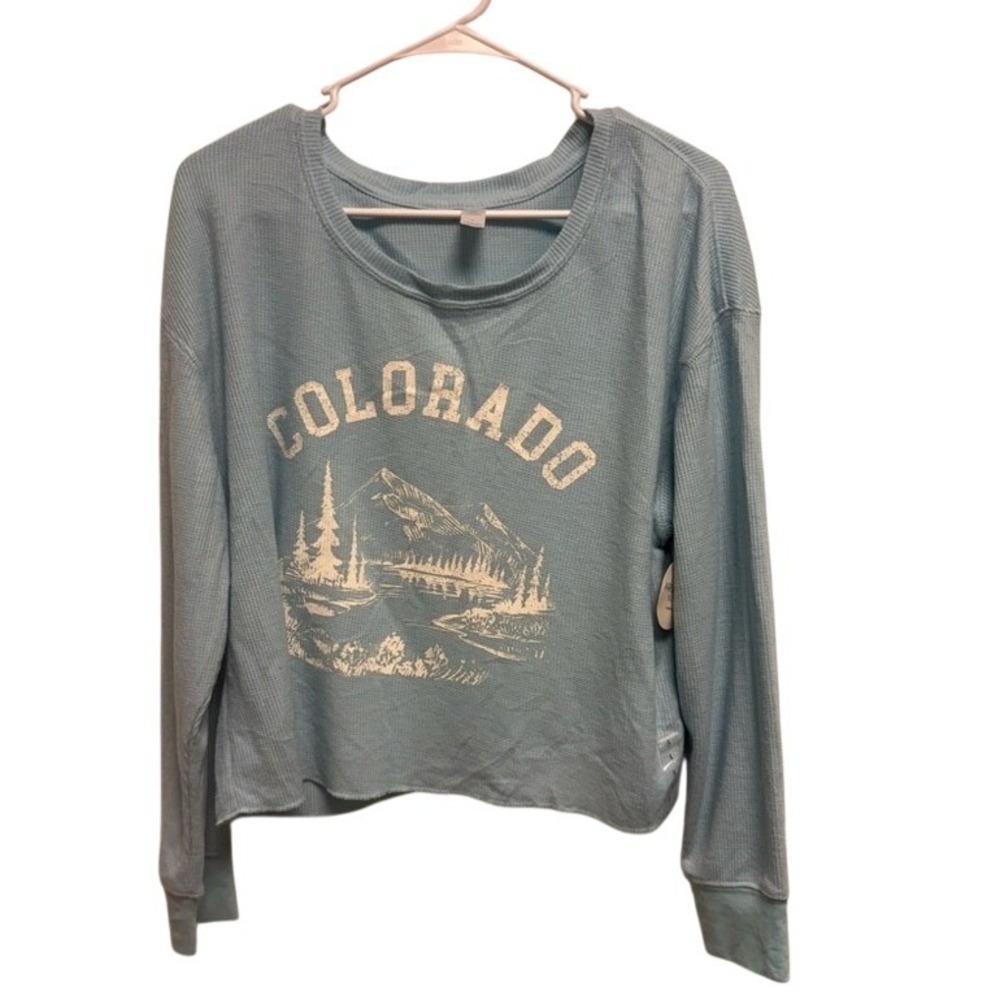 Arizona Jean Company Light Blue Sleepwear Top Size‎ L